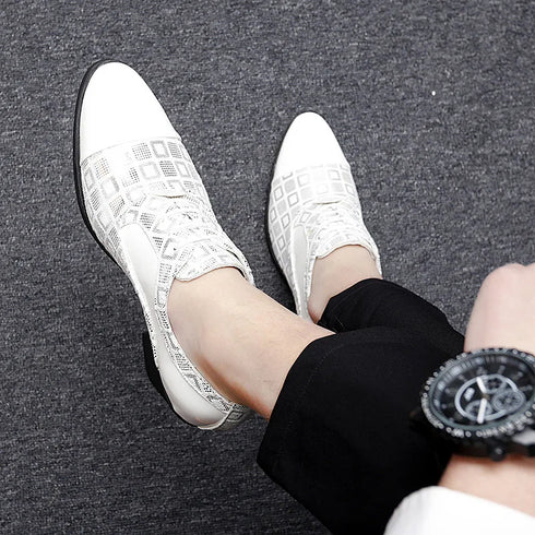 Men's Formal Leather Oxfords Dress Shoes for Business and Wedding Events